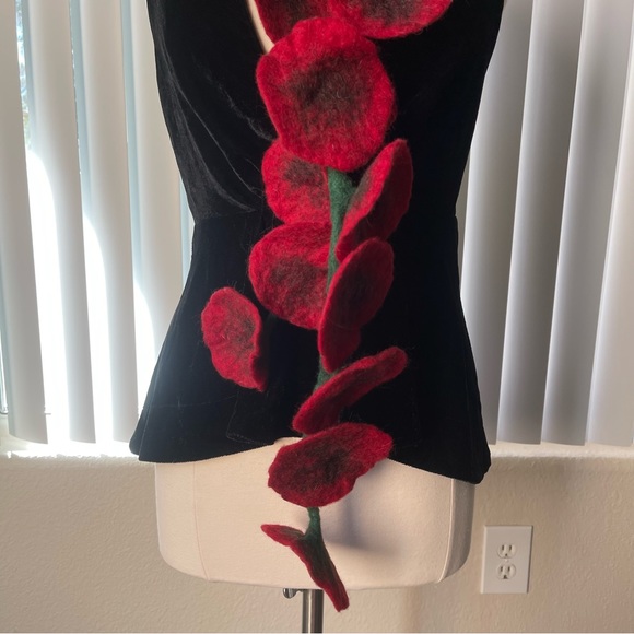 Brand New Handmade Felted Wool Flower Boa Garland Scarf - Picture 6 of 13